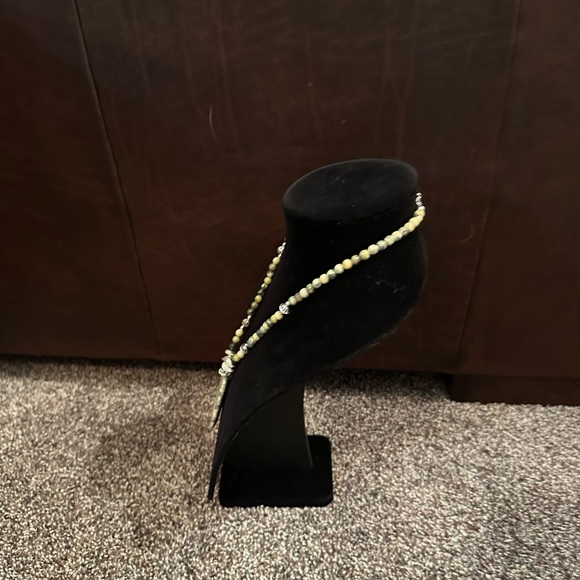 Hand Crafted “One of a Kind” Jasper & Sterling Silver Pendant Necklace - Picture 2 of 3